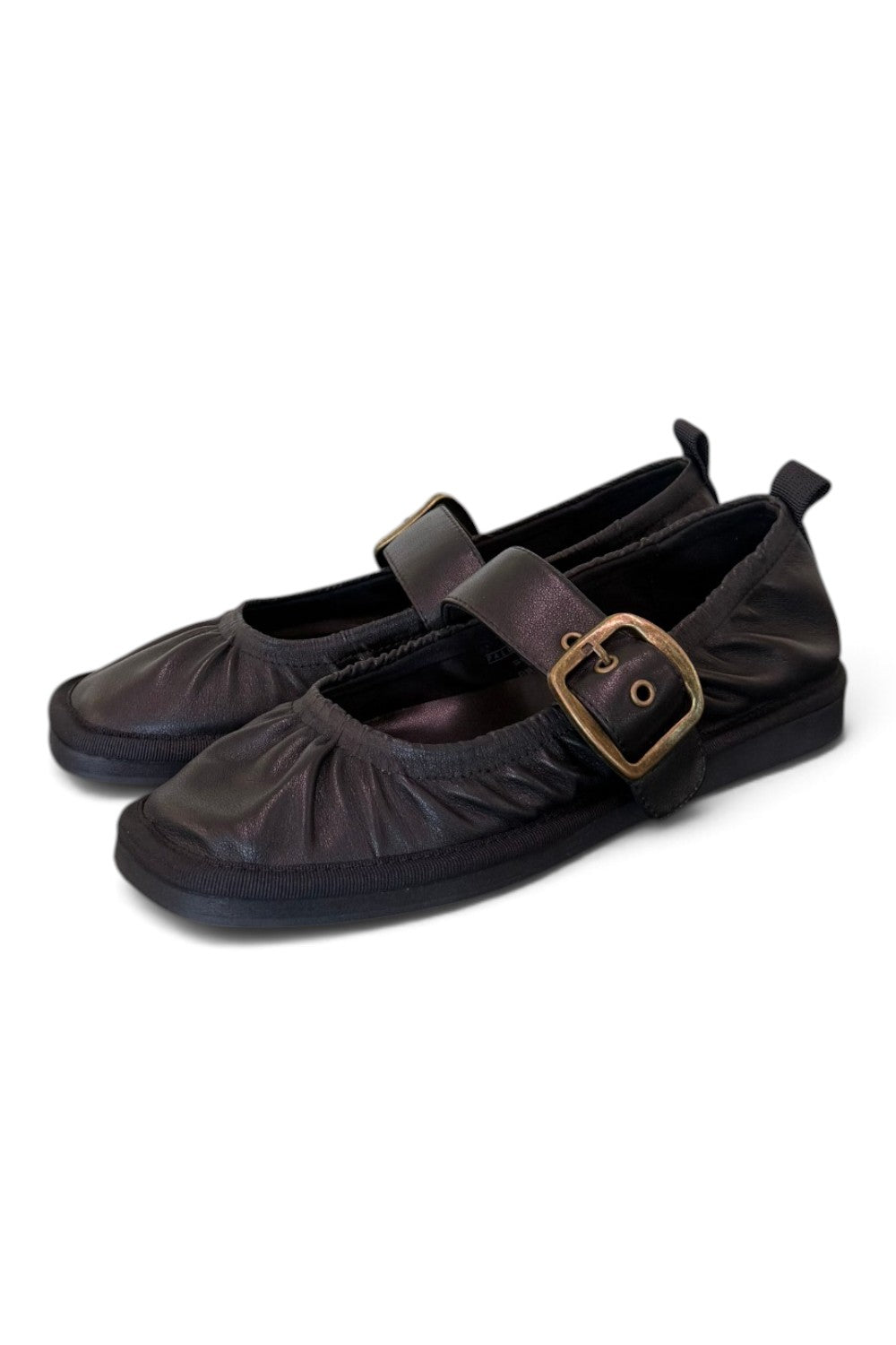Ballerina cintino pelle nera Palomitas 