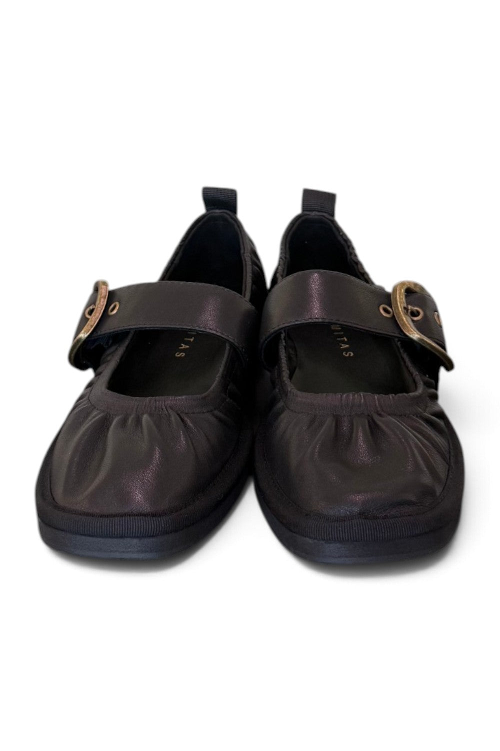 Ballerina cintino pelle nera Palomitas 