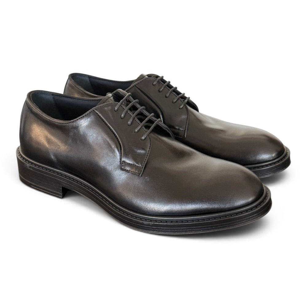 Allacciato pelle nero Pawelks 
