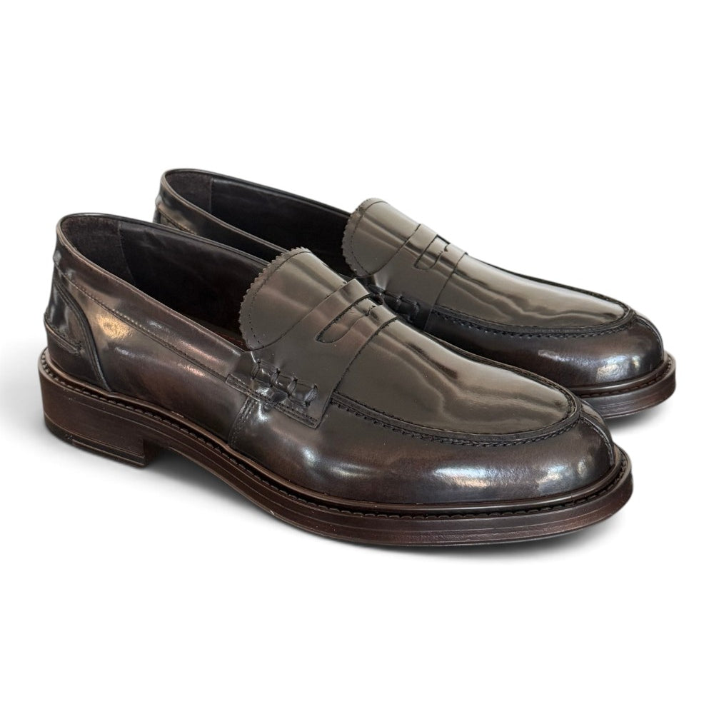 Mocassino pelle spazzolata moro Pawelks 