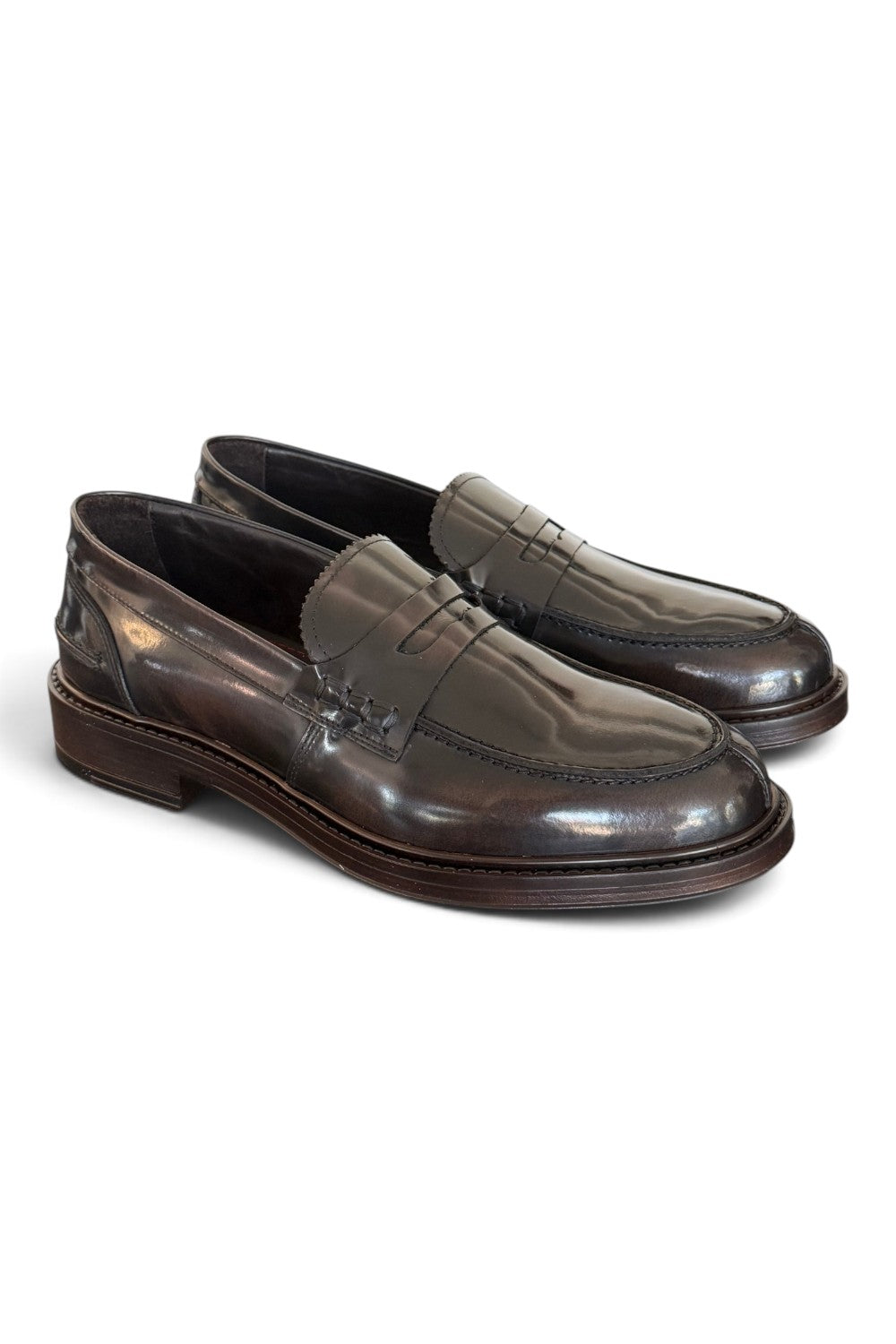 Mocassino pelle spazzolata moro Pawelks 