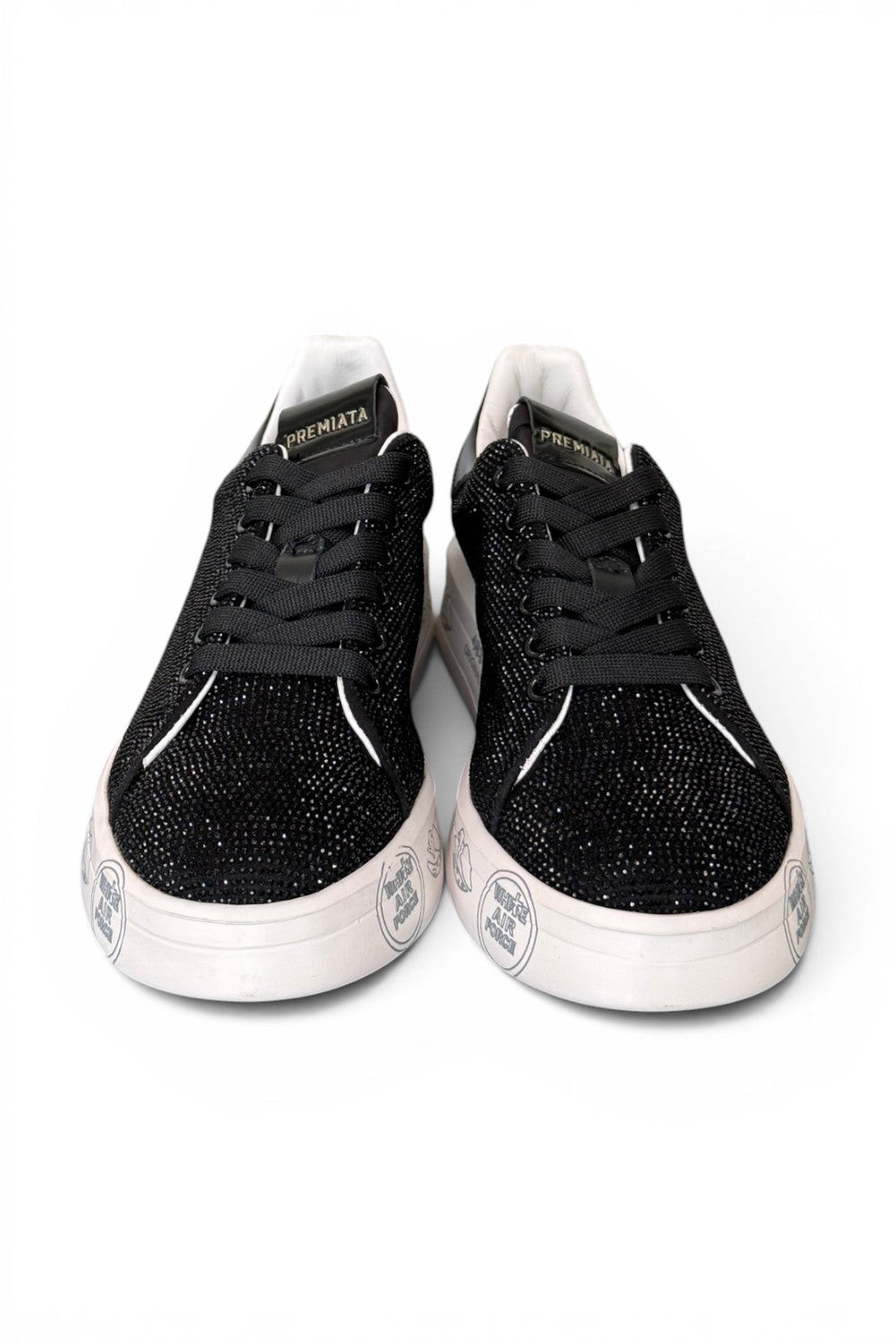 Premiata sneaker Belle 8595 donna nera strass 