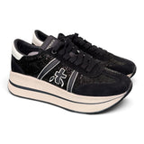 Sneaker donna Bethcoin 8504 Premiata nera strass 