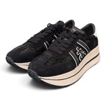 Sneaker donna Bethcoin 8504 Premiata nera strass 