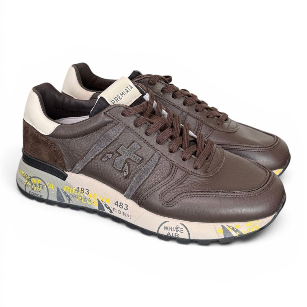 Sneaker Premiata Lander 8658 uomo pelle marrone 
