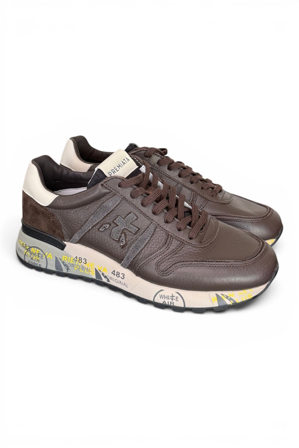 Sneaker Premiata Lander 8658 uomo pelle marrone 