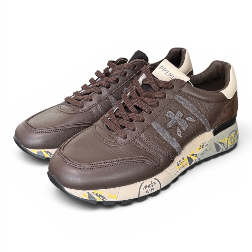 Sneaker Premiata Lander 8658 uomo pelle marrone 