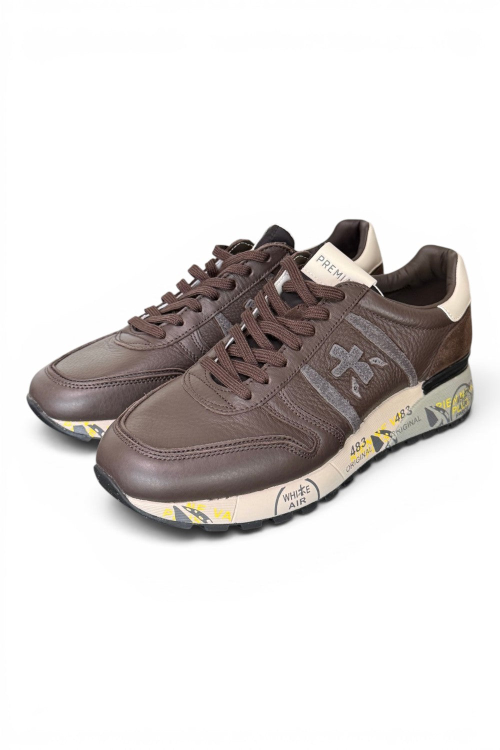Sneaker Premiata Lander 8658 uomo pelle marrone 