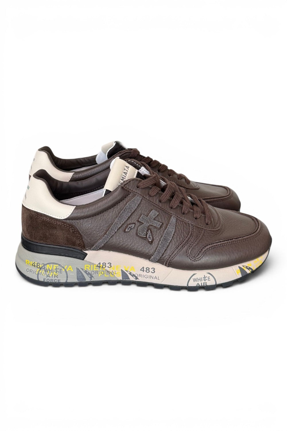 Sneaker Premiata Lander 8658 uomo pelle marrone 