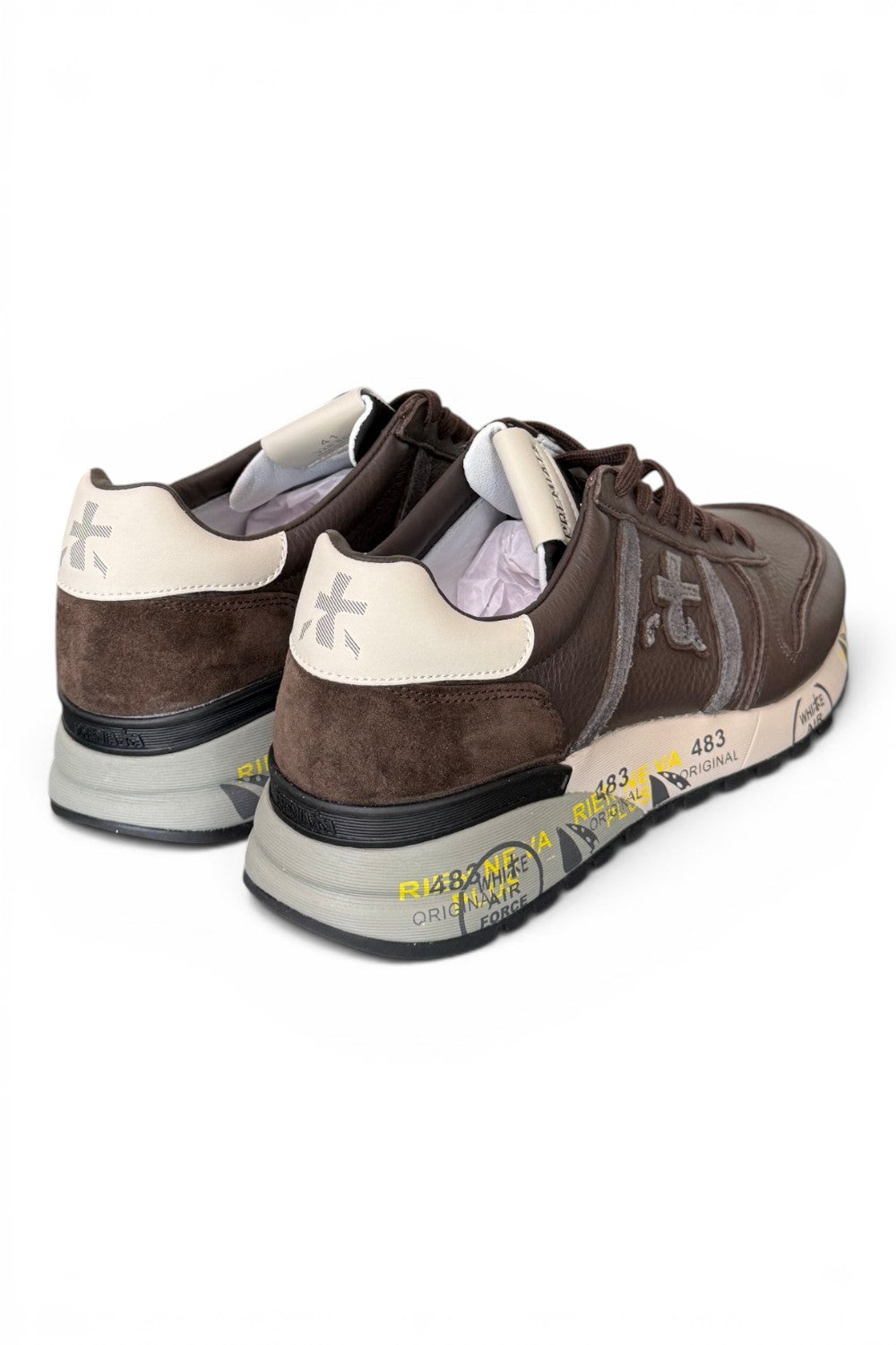 Sneaker Premiata Lander 8658 uomo pelle marrone 
