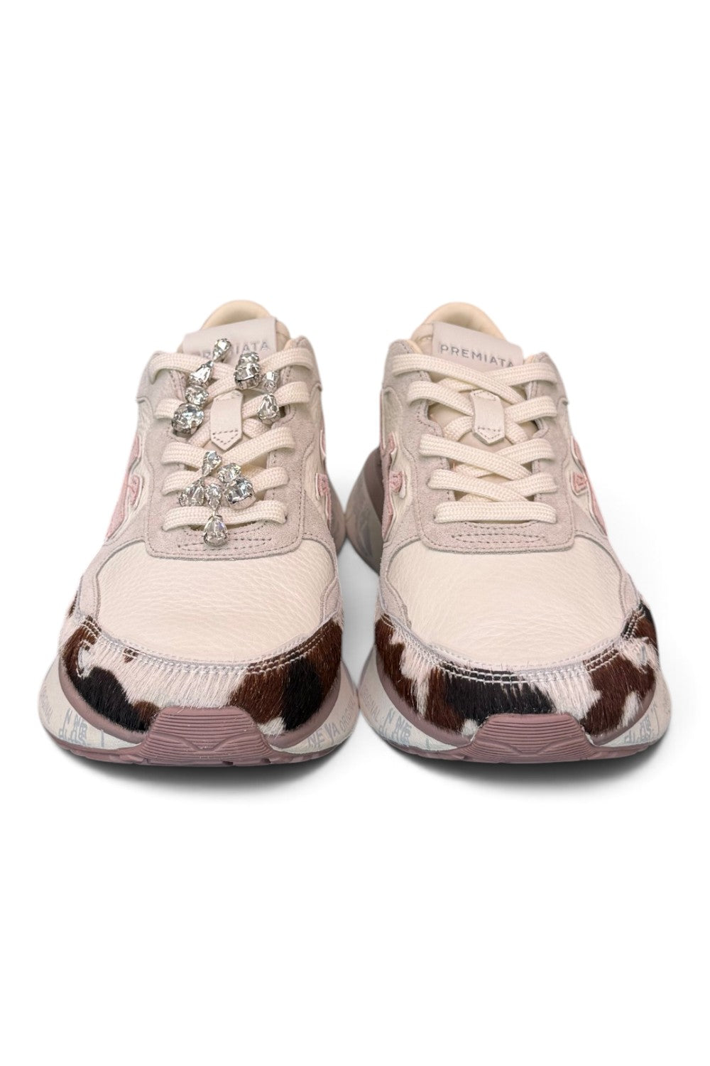 Sneaker donna Lauryn 8456k Premiata latte rosa mucca 