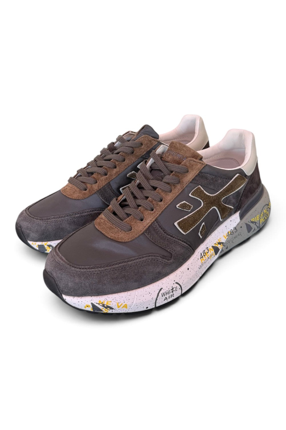 Sneaker Premiata Mick 8432 uomo grigio marrone 