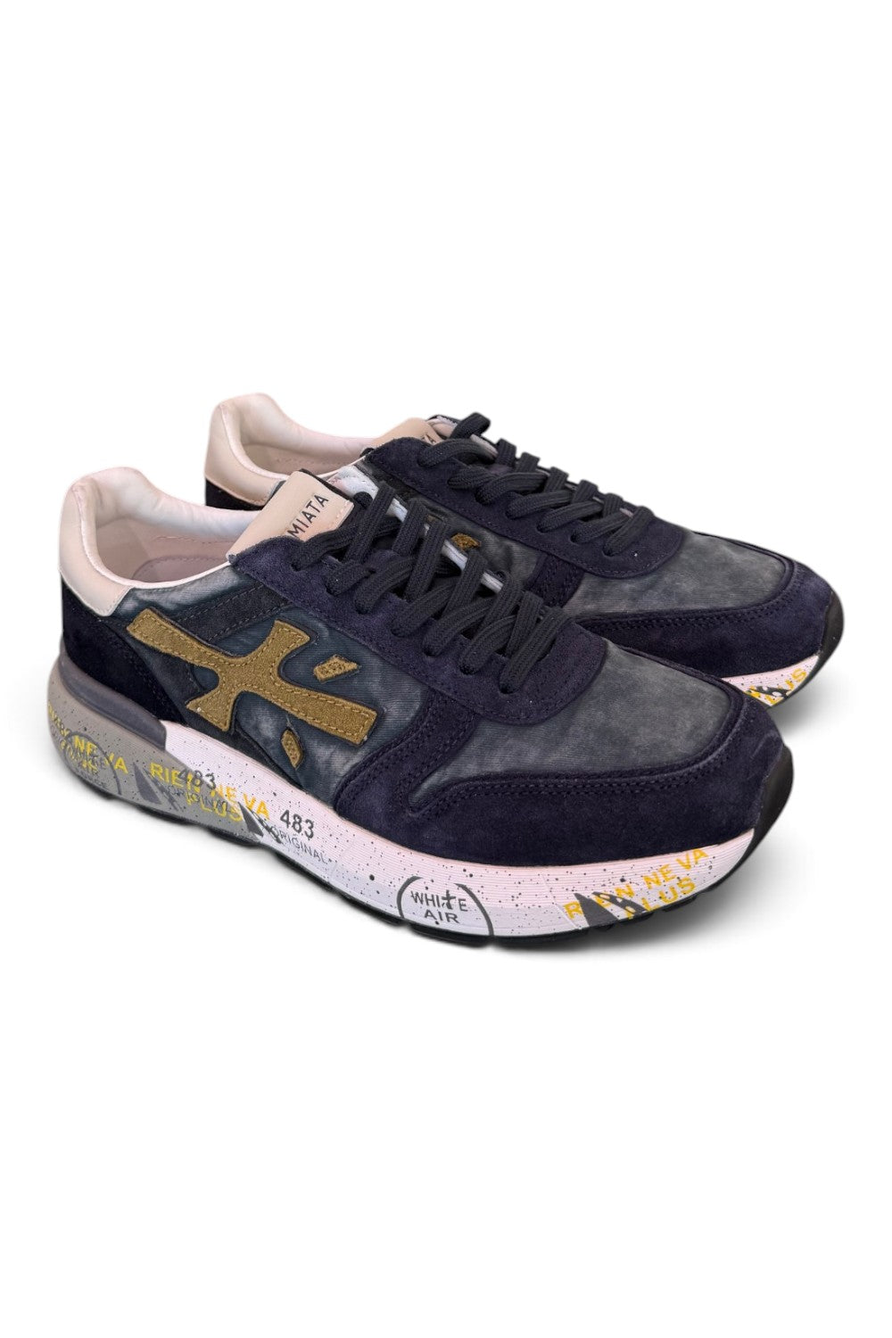 Sneaker Premiata Mick 8435 uomo blu washed 