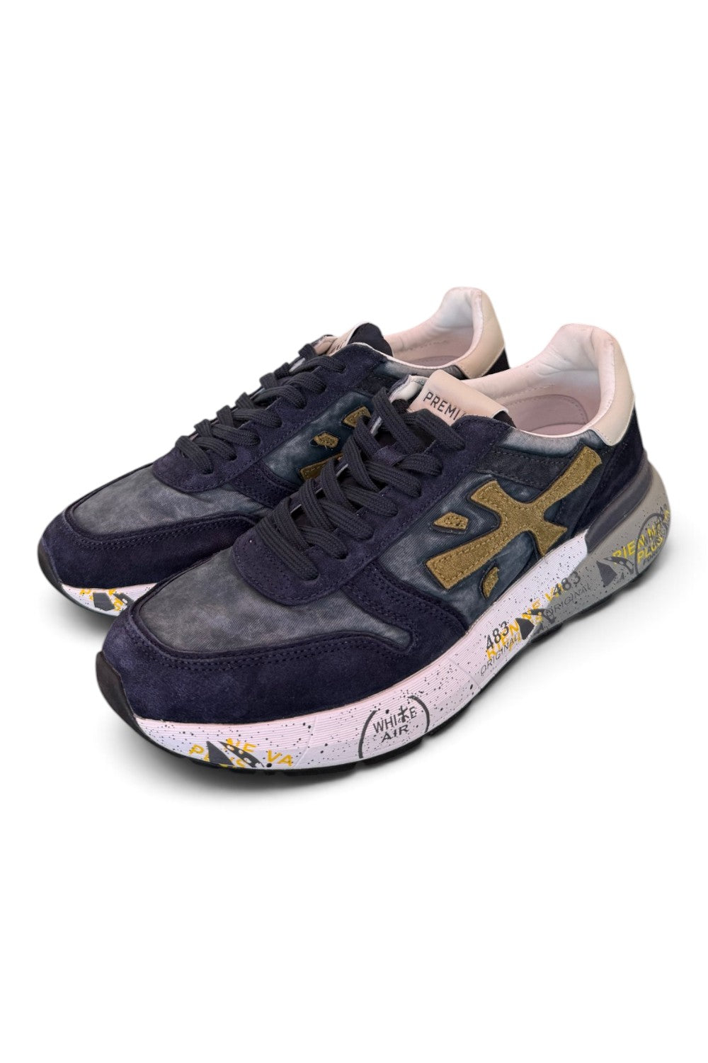 Sneaker Premiata Mick 8435 uomo blu washed 