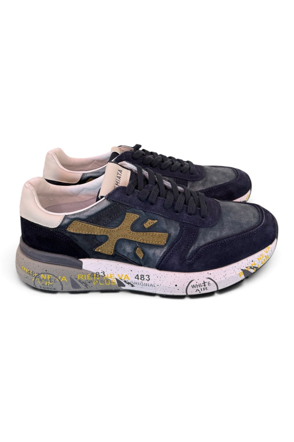 Sneaker Premiata Mick 8435 uomo blu washed 