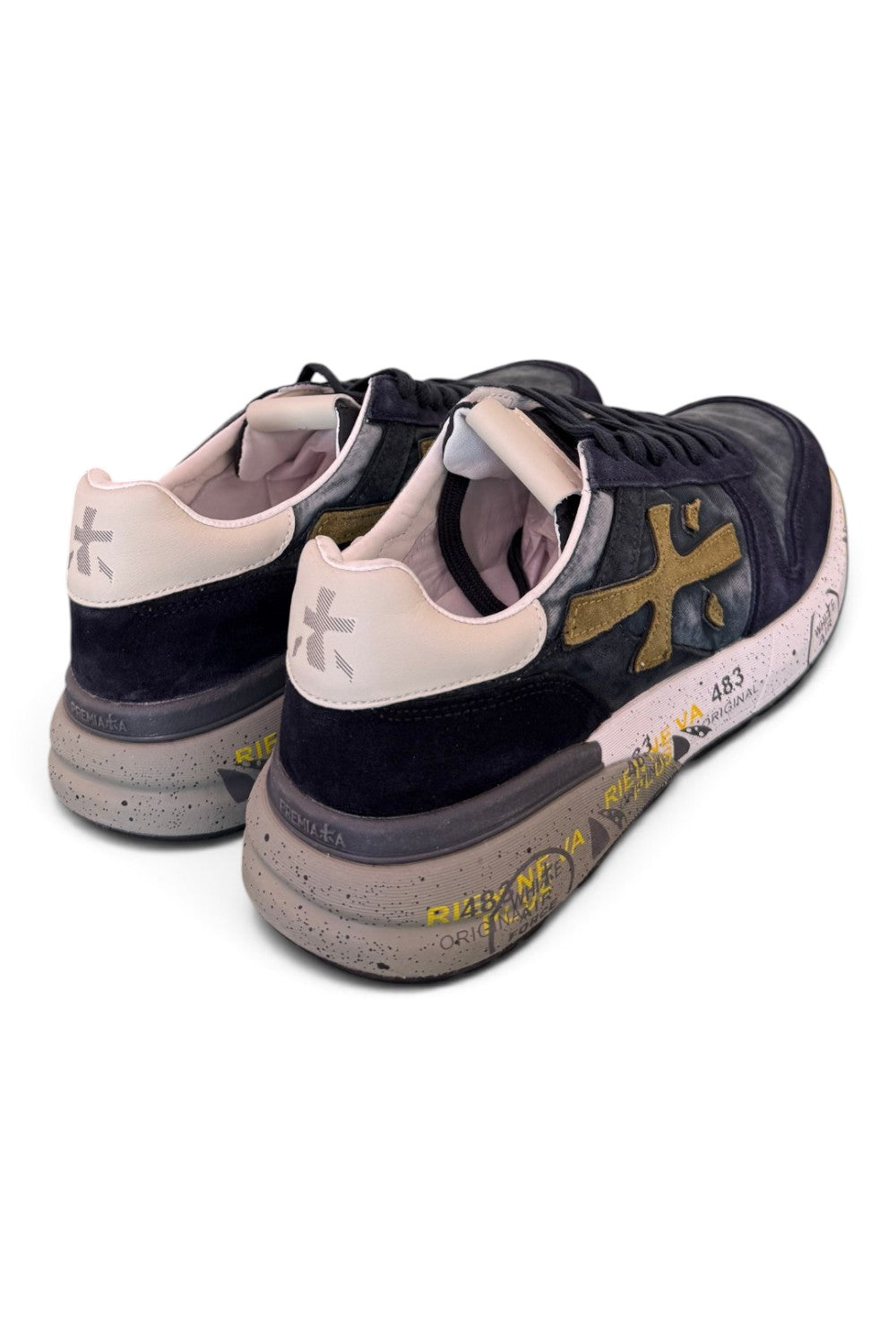 Sneaker Premiata Mick 8435 uomo blu washed 