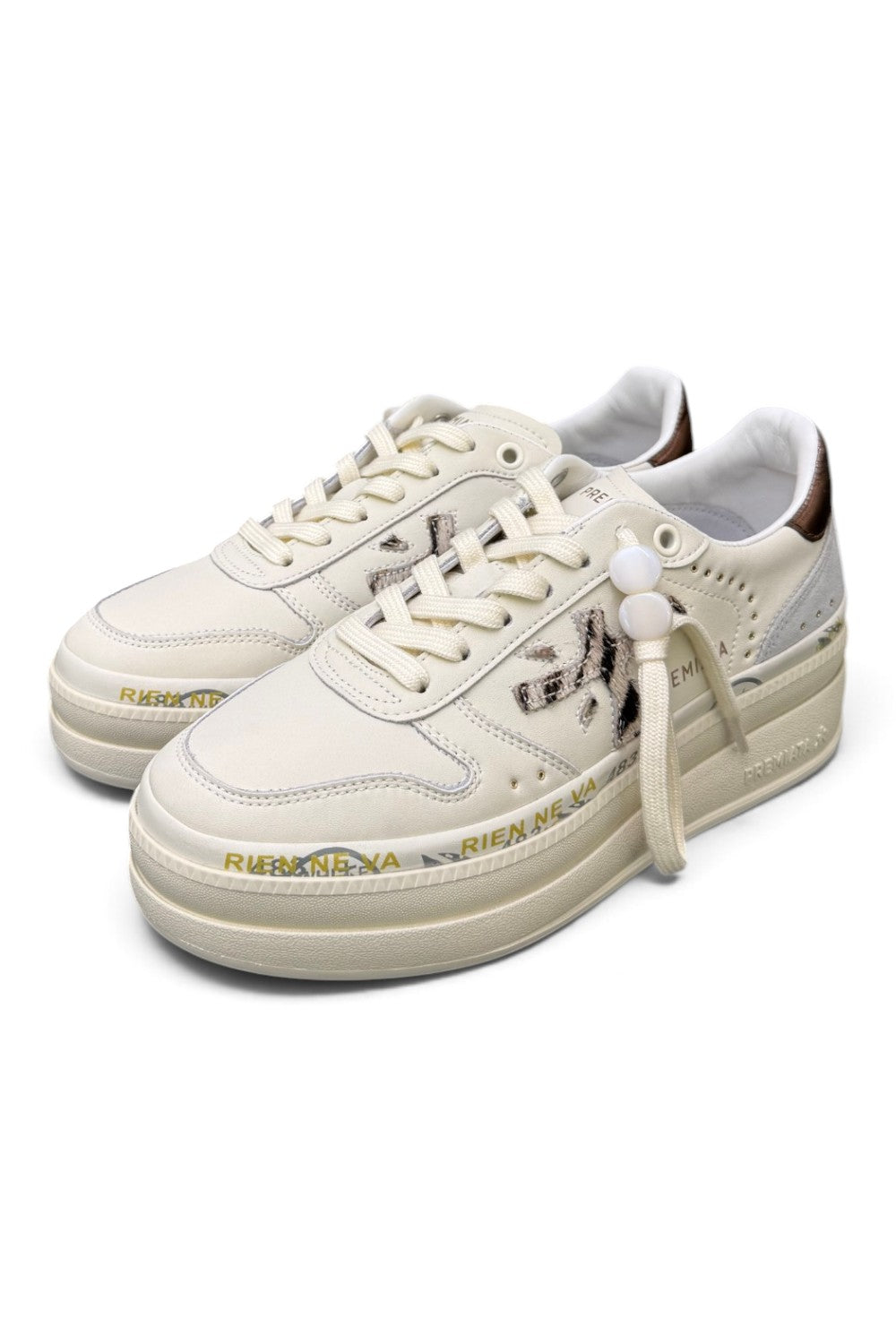 Sneaker donna Micol 7035 Premiata pelle latte 