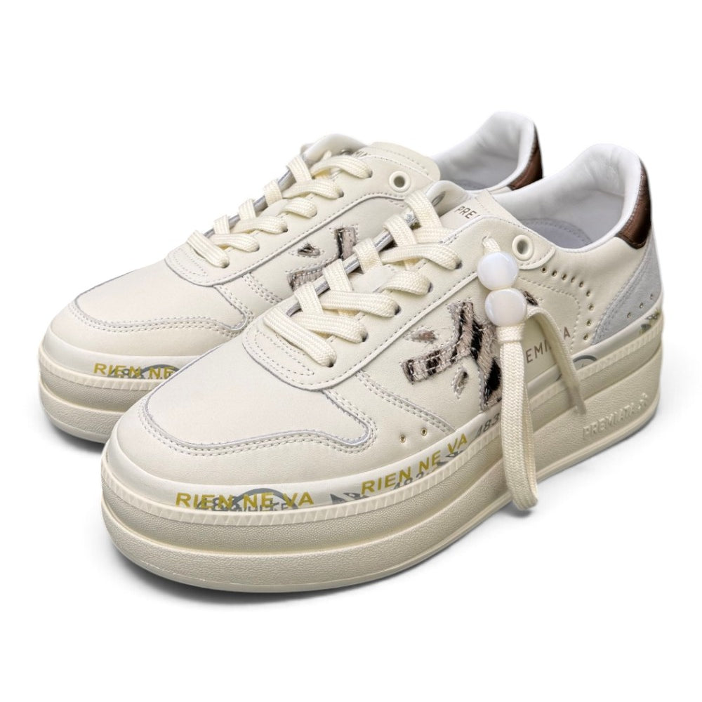 Sneaker donna Micol 7035 Premiata pelle latte 
