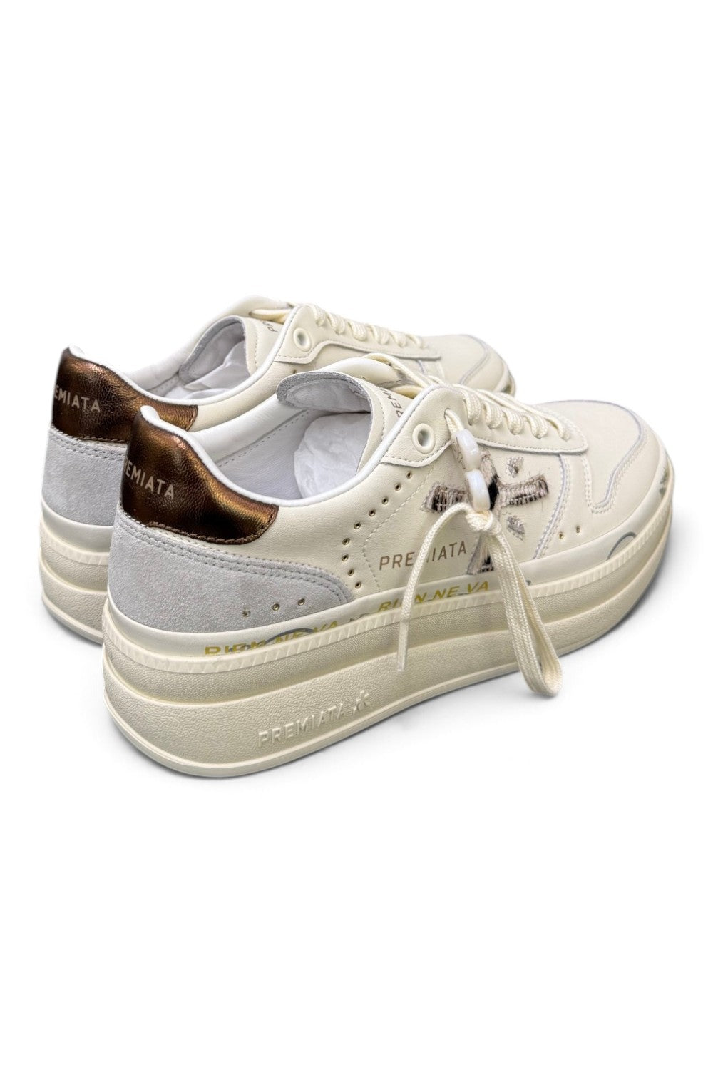 Sneaker donna Micol 7035 Premiata pelle latte 