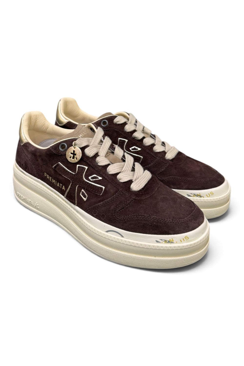 Sneaker donna Micol 7894 Premiata suede testa di moro 