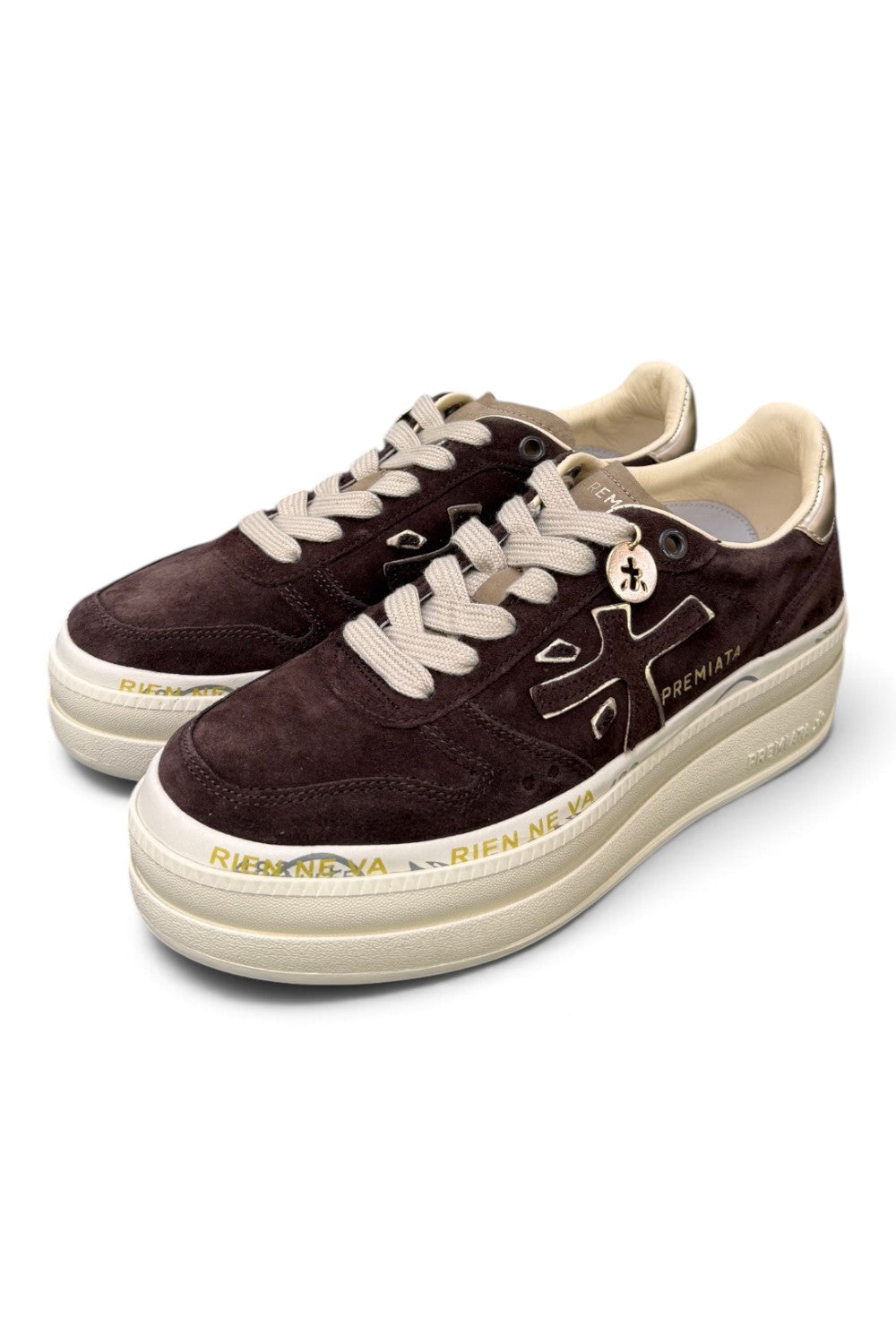 Sneaker donna Micol 7894 Premiata suede testa di moro 