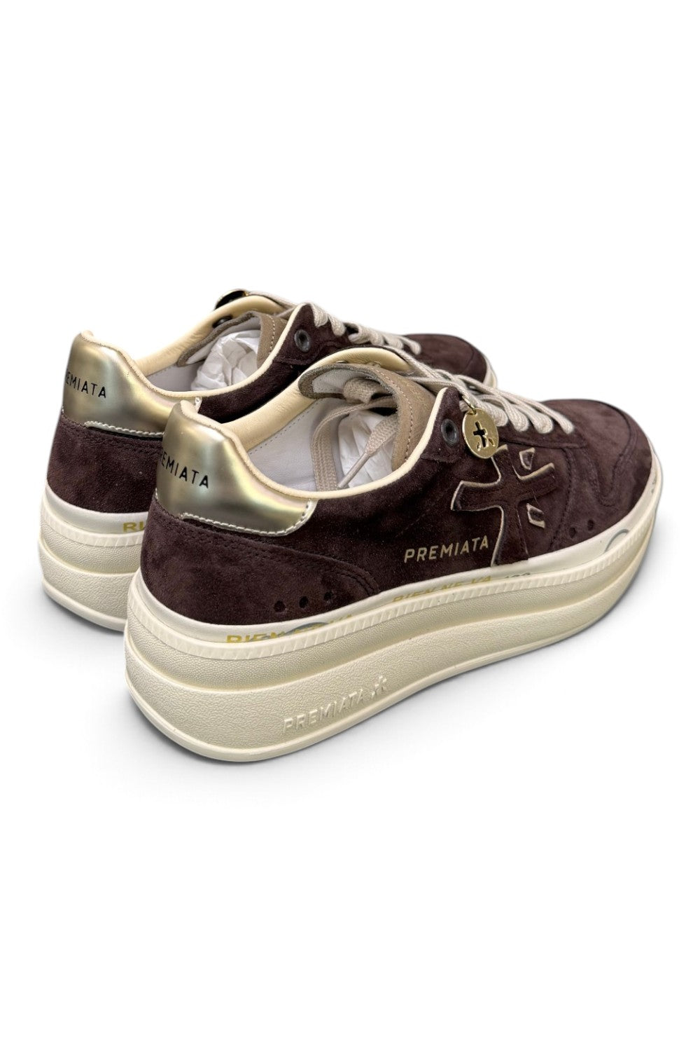 Sneaker donna Micol 7894 Premiata suede testa di moro 