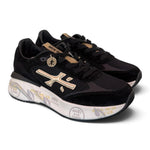 Sneaker donna Moerund 7799 Premiata nera oro 
