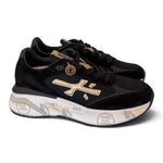 Sneaker donna Moerund 7799 Premiata nera oro 