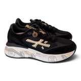 Sneaker donna Moerund 7799 Premiata nera oro 