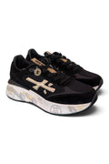 Sneaker donna Moerund 7799 Premiata nera oro