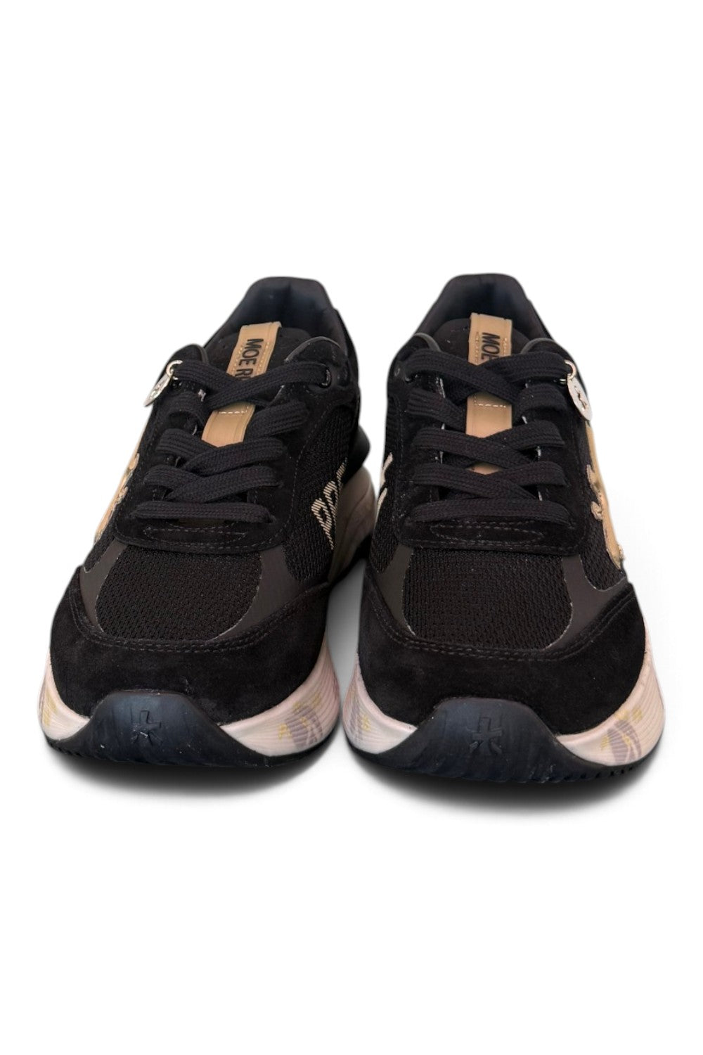 Sneaker donna Moerund 7799 Premiata nera oro 