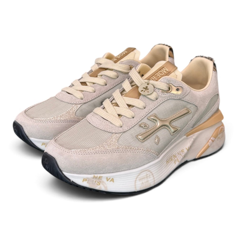 Sneaker donna Moerund 7800 Premiata ghiaccio oro 