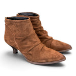 Stivaletto arricciato suede moka Ranye 