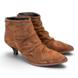 Stivaletto arricciato suede moka Ranye 