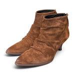 Stivaletto arricciato suede moka Ranye 