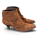 Stivaletto arricciato suede moka Ranye 