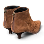 Stivaletto arricciato suede moka Ranye 