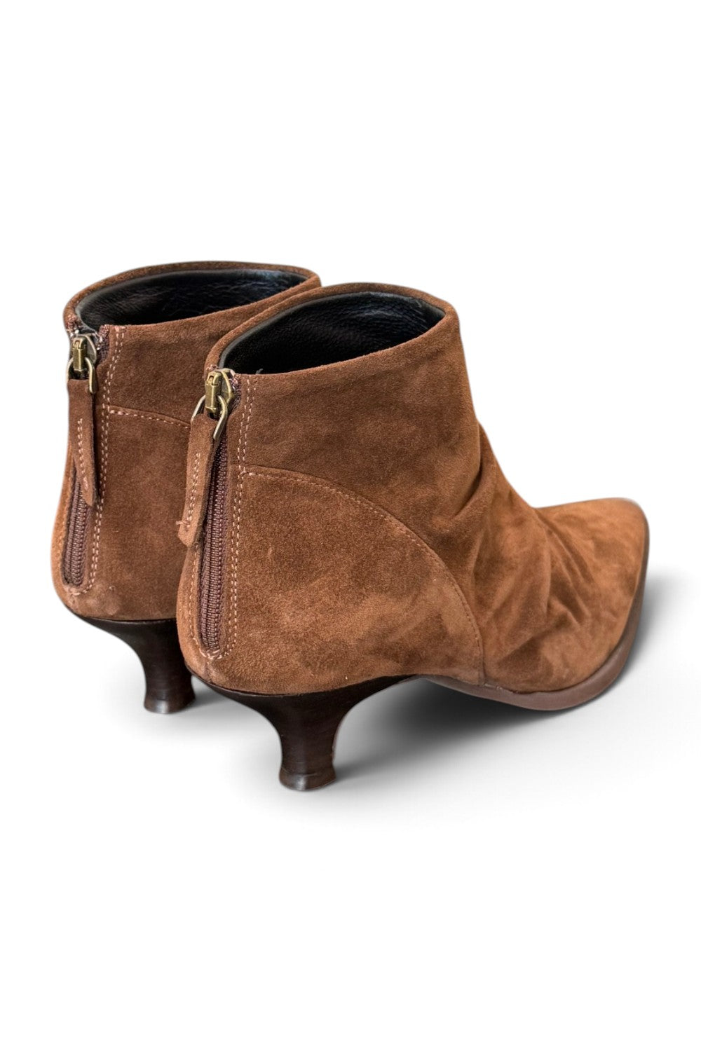 Stivaletto arricciato suede moka Ranye 