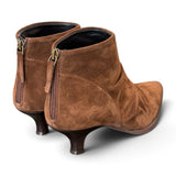 Stivaletto arricciato suede moka Ranye 