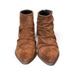 Stivaletto arricciato suede moka Ranye 