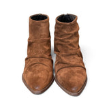 Stivaletto arricciato suede moka Ranye 