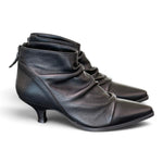Stivaletto arricciato pelle nera Ranye 