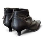 Stivaletto arricciato pelle nera Ranye 