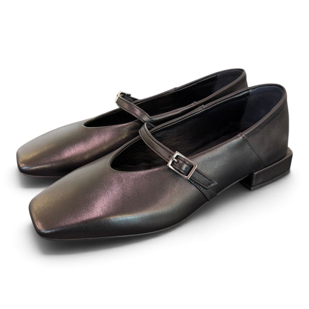 Ballerina cintino pelle nera Ranye 