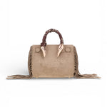 RUE MADAM borsa mini tote Canyon fringes grey 