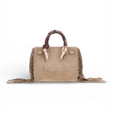 RUE MADAM borsa mini tote Canyon fringes grey 