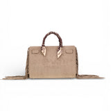 RUE MADAM borsa tote Canyon fringes grey 