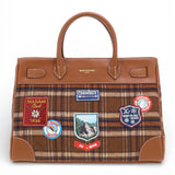 RUE MADAM borsa Tote Chamonix tartan orange 