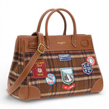 RUE MADAM borsa Tote Chamonix tartan orange 