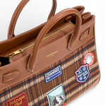 RUE MADAM borsa Tote Chamonix tartan orange 